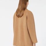 Double-breasted wool caban