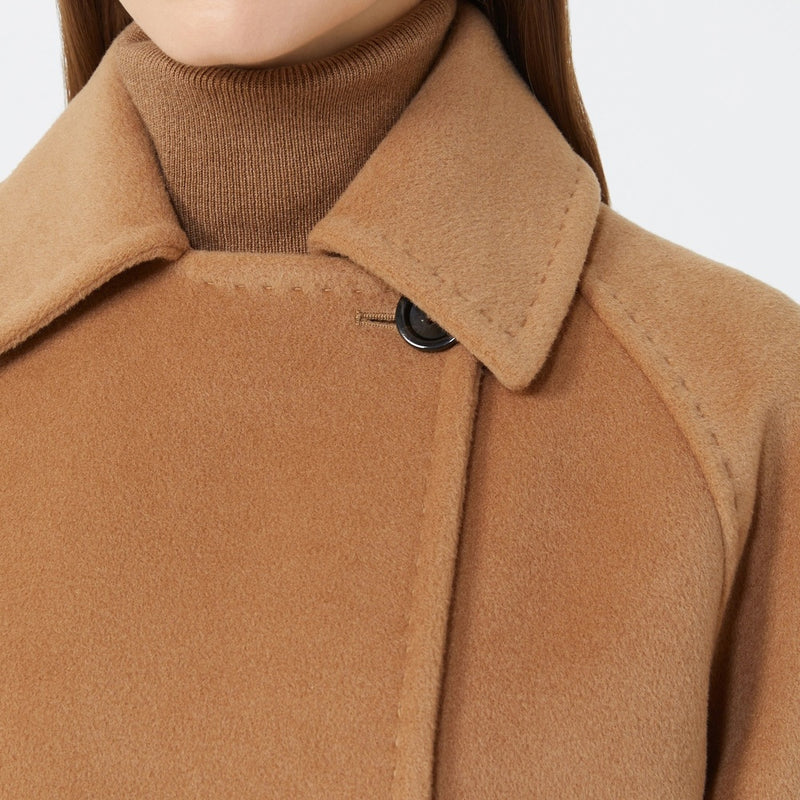 Double-breasted wool caban