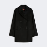 Double-breasted wool caban