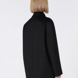 Double-breasted wool caban