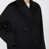 Double-breasted wool caban