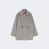 Double-breasted wool caban