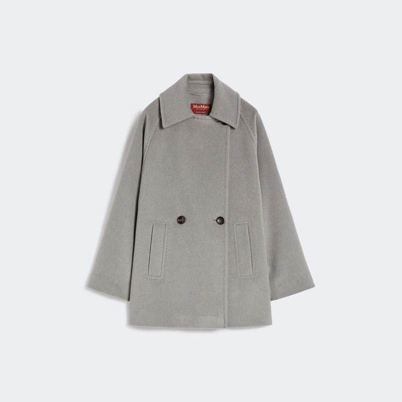 Double-breasted wool caban