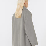 Double-breasted wool caban