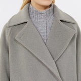 Double-breasted wool caban