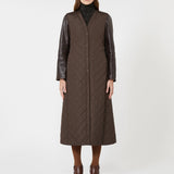 Quilted coat in technical fabric