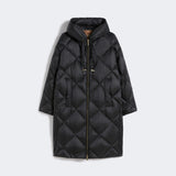 Water-repellent iridescent fabric down jacket