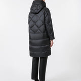 Water-repellent iridescent fabric down jacket