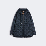 Padded jacket in water-repellent iridescent fabric