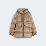 Down jacket in water-repellent canvas