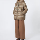 Down jacket in water-repellent canvas