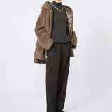 Reversible padded midi jacket