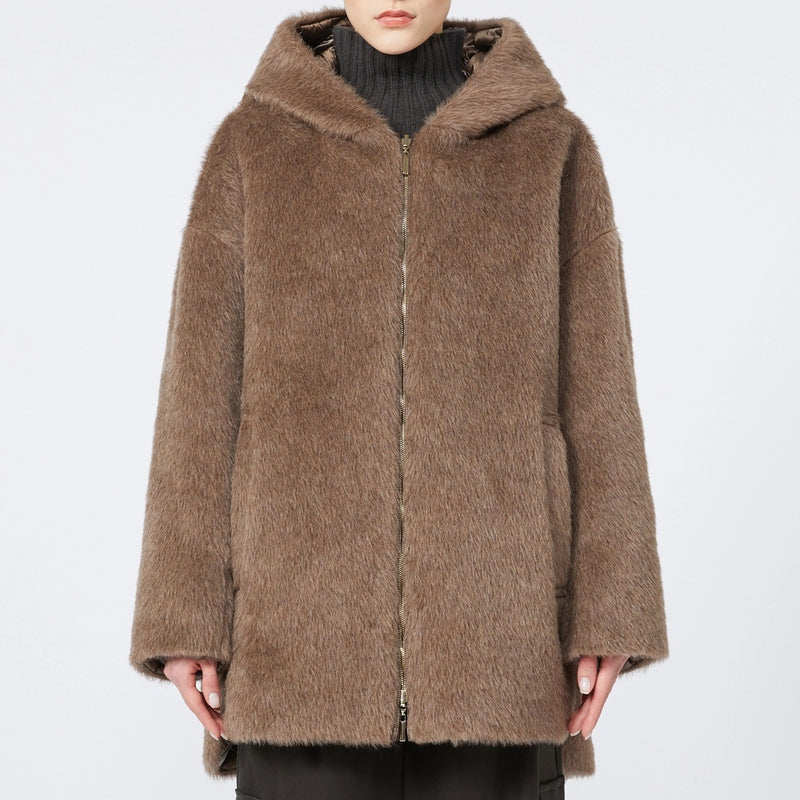 Reversible padded midi jacket