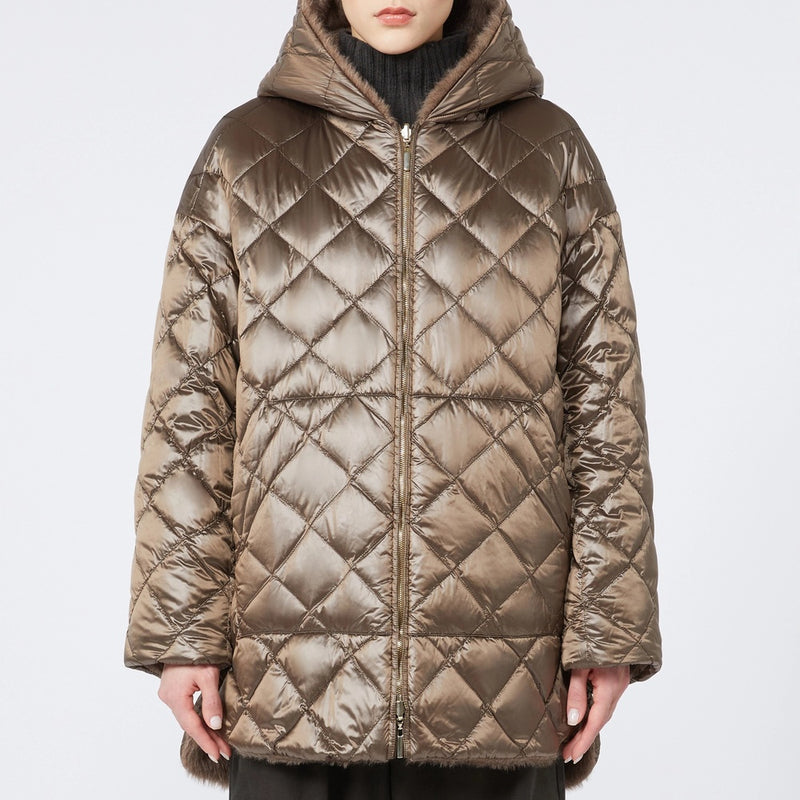 Reversible padded midi jacket