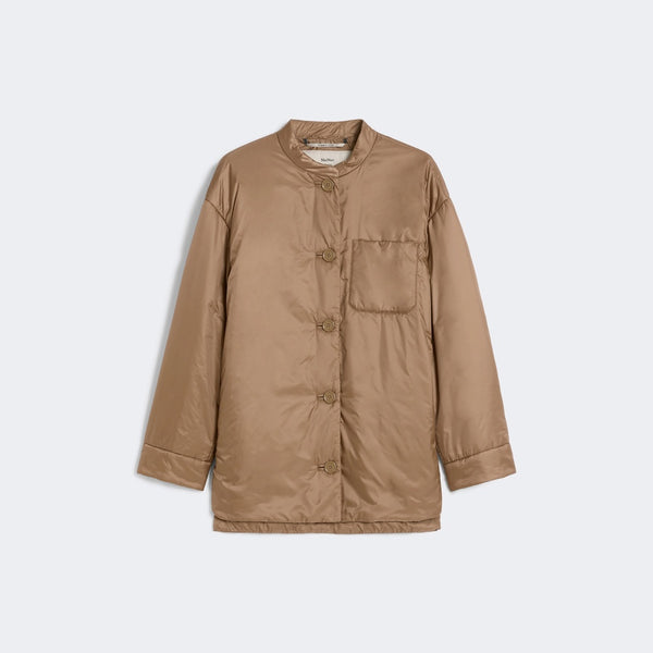 Quilted overshirt in water-repellent canvas