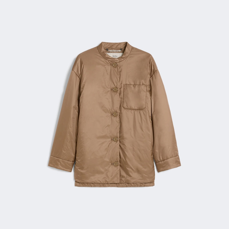 Quilted overshirt in water-repellent canvas