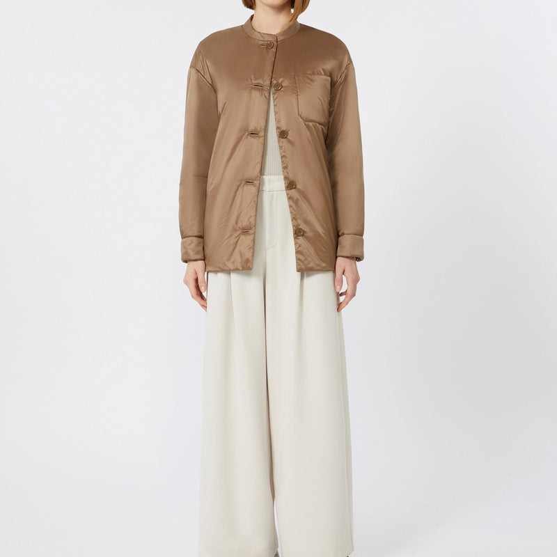 Quilted overshirt in water-repellent canvas