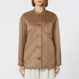 Quilted overshirt in water-repellent canvas