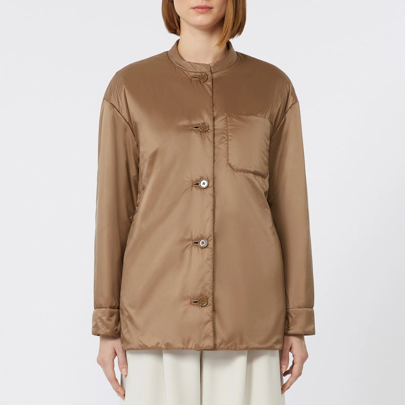 Quilted overshirt in water-repellent canvas