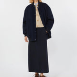 Double wool bomber jacket