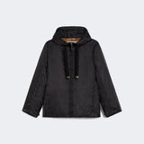 Quilted jacket with hood in water-repellent canvas