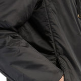 Quilted jacket with hood in water-repellent canvas