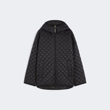 Reversible quilted jacket in water-repellent canvas