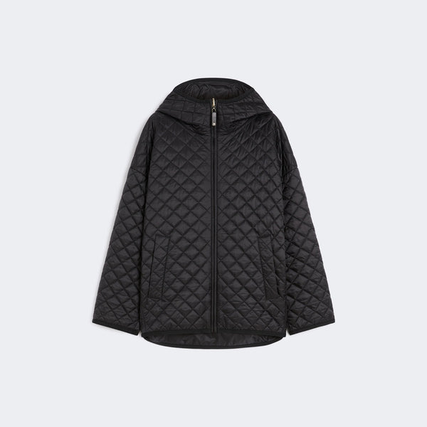 Reversible quilted jacket in water-repellent canvas