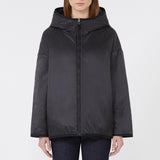 Reversible quilted jacket in water-repellent canvas