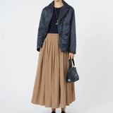 Double-breasted quilted water-repellent canvas jacket