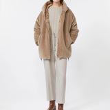 Quilted reversible jacket in alpaca and wool