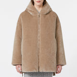 Quilted reversible jacket in alpaca and wool