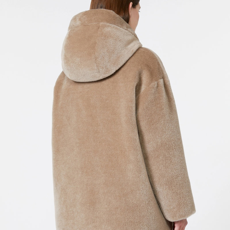 Quilted reversible jacket in alpaca and wool