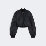 Water-repellent twill bomber jacket