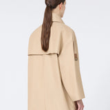 Double-breasted water-repellent gabardine trench coat