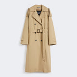 Water-repellent gabardine trench coat