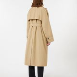 Water-repellent gabardine trench coat