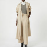 Water-repellent canvas-weave trench coat