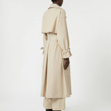 Water-repellent canvas-weave trench coat