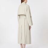 Water-repellent twill trench coat