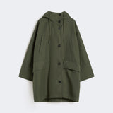 Water-repellent fabric parka