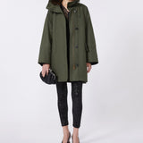 Water-repellent fabric parka