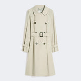 Double-breasted trench coat in water-repellent twill