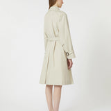 Double-breasted trench coat in water-repellent twill