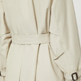 Double-breasted trench coat in water-repellent twill