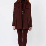 Long vest in wool, alpaca and cashmere