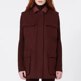 Long vest in wool, alpaca and cashmere