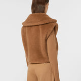 2-in-1 cropped teddy fabric vest