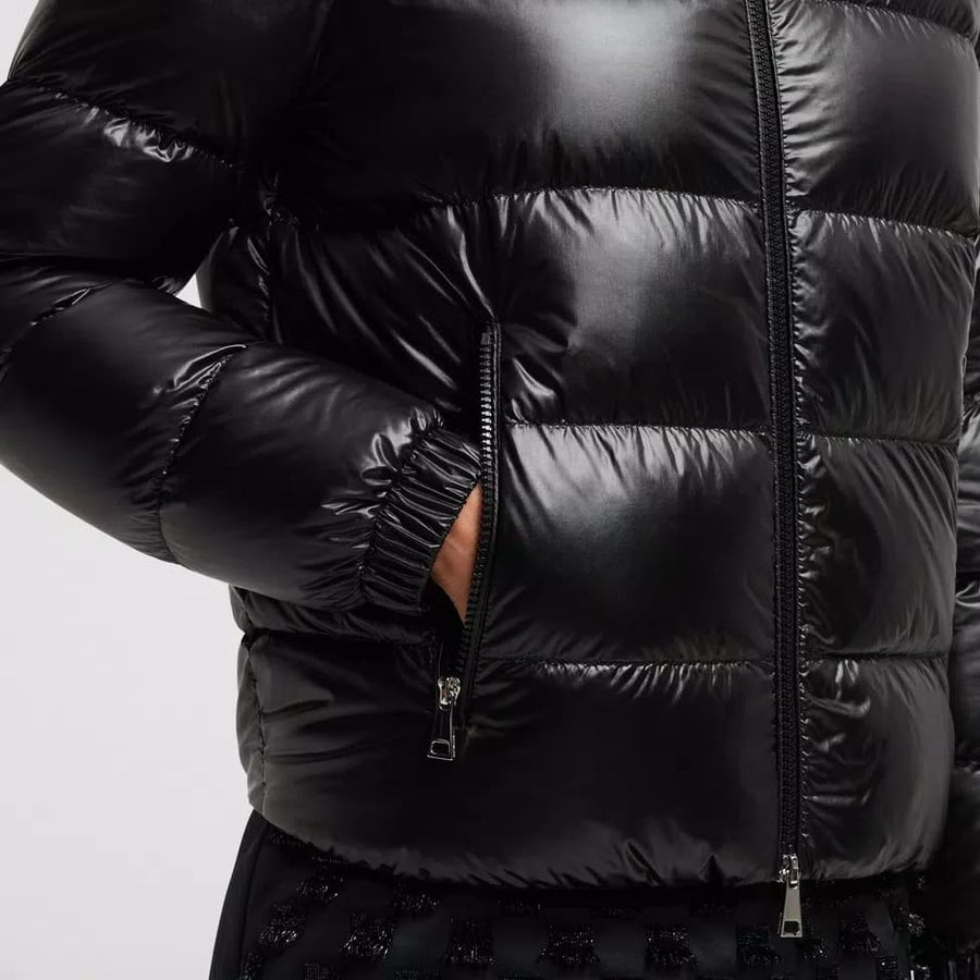 Spielio】High neck short washer design padded jacket