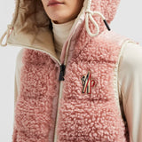 Padded teddy zip-up gilet